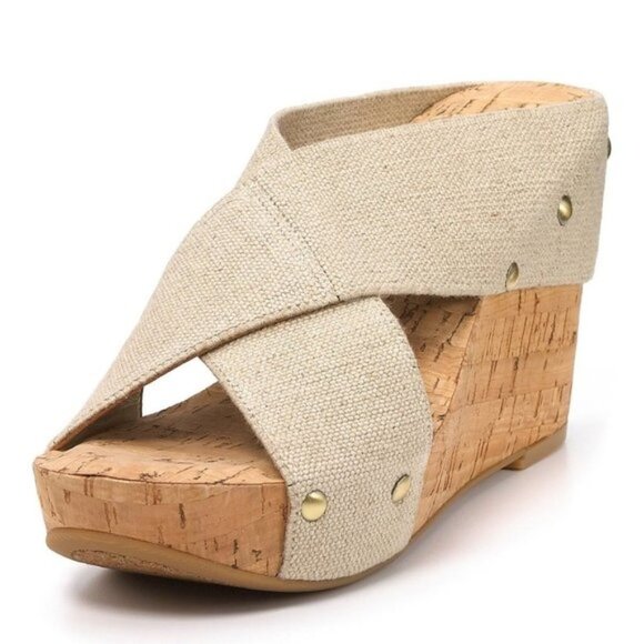 Lucky Brand LK Miller2 Platform Wedge Sandals - Picture 1 of 8